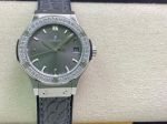 HB Factory Hublot Lady 33mm Swiss Ronda Quartz Movement Green Watch